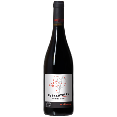Côtes du Rhône Éléfantaisy sans sulfites ajoutés Rouge 2021 - Julie et Nicolas