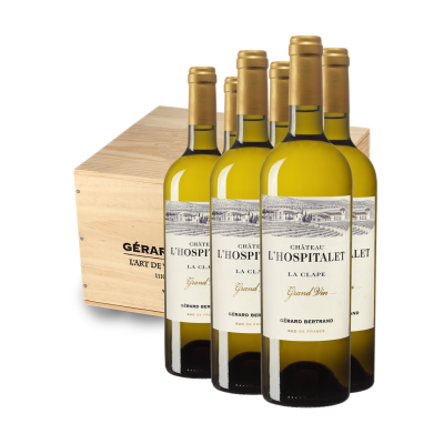 La Clape Château l'Hospitalet Grand Vin Blanc Caisse Bois 2022 - Gérard Bertrand