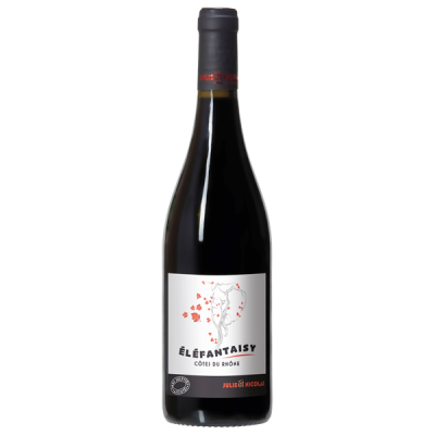 Côtes du Rhône Éléfantaisy sans sulfites ajoutés Rouge 2024 - Julie et Nicolas