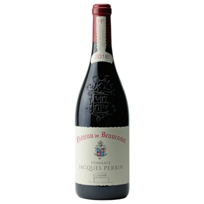 Châteauneuf-du-Pape Hommage à Jacques Perrin CAISSE BOIS Rouge 2016 - Château de Beaucastel