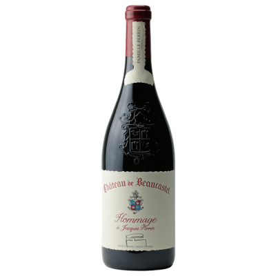 Châteauneuf-du-Pape Hommage à Jacques Perrin CAISSE BOIS Rouge 2012 - Château de Beaucastel