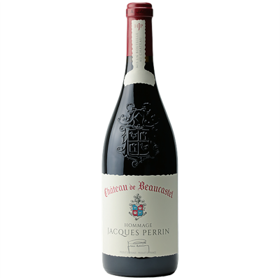 Châteauneuf-du-Pape Hommage à Jacques Perrin CAISSE BOIS Rouge 2022 - Château de Beaucastel