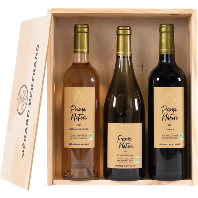 Coffret Prima Nature Chardonnay, Grenache et Cabernet Sauvignon . - Gérard Bertrand