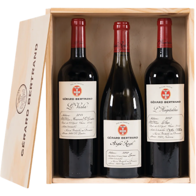 Coffret trois Parcelles - Aigle Royal Chardonnay, Le Viala et L'Hospitalitas Rouge - Gérard Bertrand
